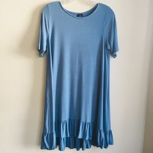 Agnes Dora | Blue Ruffle Hem Dress